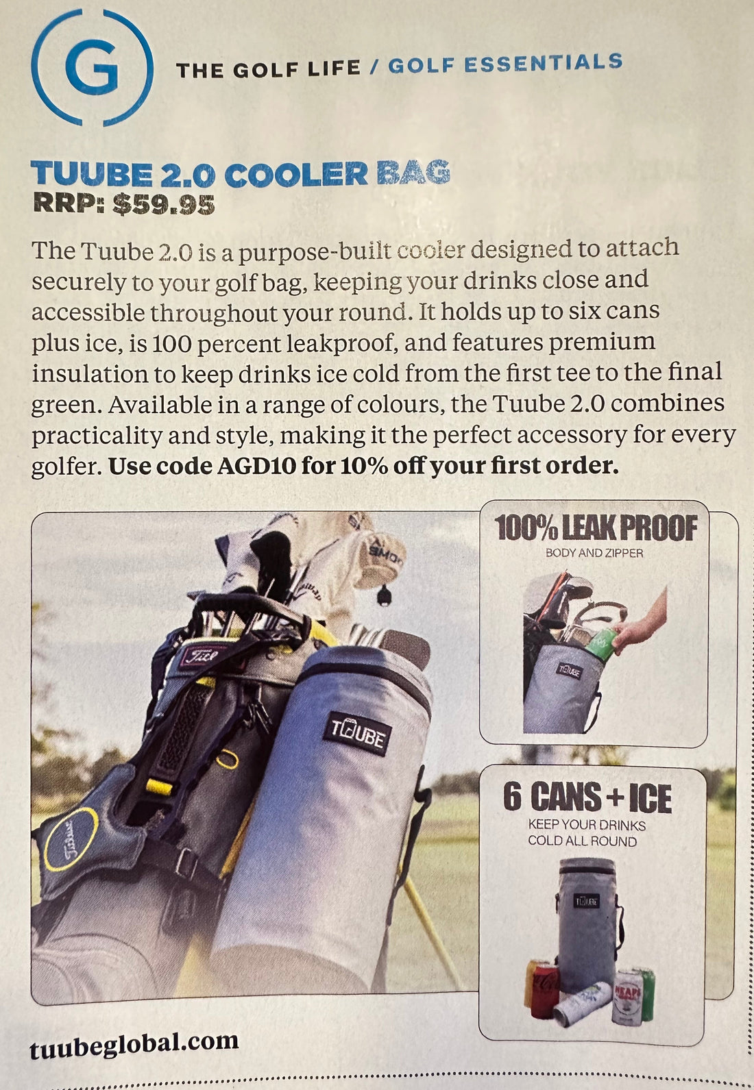 Tuube Golf Featured in Australian Golf Digest’s “Golf Essentials”