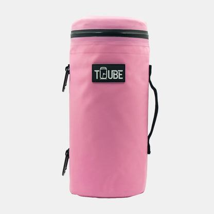 Pink Tuube Cooler Bag 2.0 attachable golf cooler, leakproof insulated bag ideal as a golf gift for women, holds 6 cans