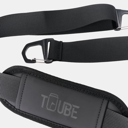 Tuube embossed shoulder strap product shot showing adjustable padded carry strap compatible with Tuube 2.0 and XL cooler bags