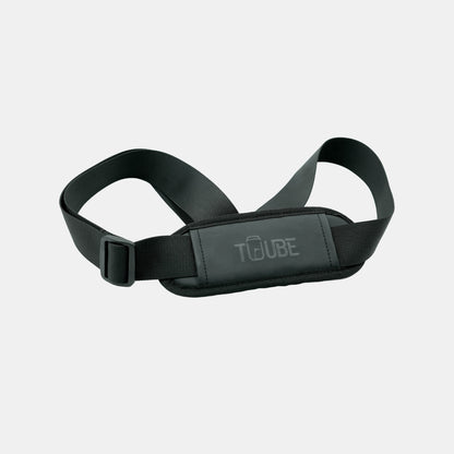 Tuube embossed shoulder strap product overview showing complete adjustable strap assembly with padded shoulder section