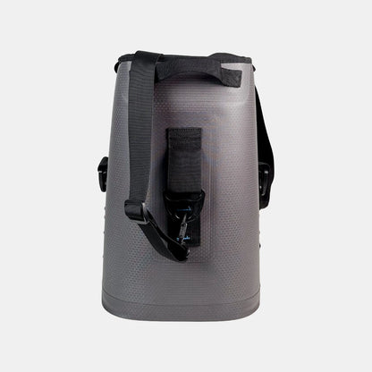 Tuube Traveller 36L side view showing adjustable loop system and 20D honeycomb TPU protective outer shell, large travel cooler bag
